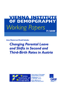Changing Parental Leave and Shifts in Second and Third-Birth Rates in Austria