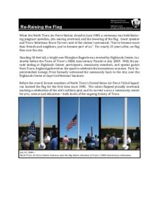 National Park Service U.S. Department of Interior Re-Raising the Flag  Highlands Center