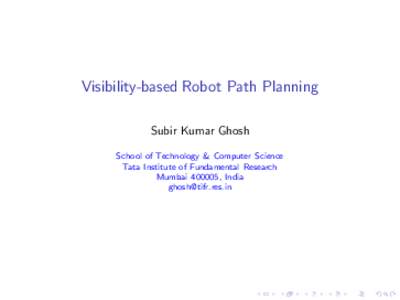 Visibility-based Robot Path Planning