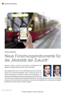 Ständiger Begleiter: Smartphone, alle Abbildungen: Quelle: InnoZ  Systemverbund Bahn Projekt WiMobil