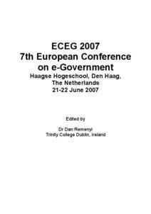 ECEG 2007 7th European Conference on e-Government
