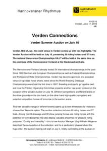 Hannoveraner RhythmusVerden, June 17, 2016 MK  Verden Connections