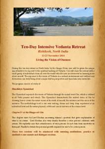 Microsoft Word - Brochure Intensive retreat_Rishikesh Nov 2014