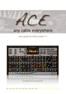 ACE  any cable everywhere user guide for ACE version 1.1  Urs Heckmann 2010, Howard Scarr 2011