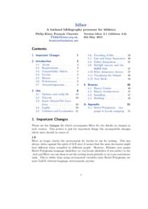 biber A backend bibliography processor for biblatex Philip Kime, François Charette , ﬁ