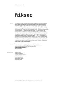 BC Mikser | Introduction | 1/5  Mikser Definition  The designer of Mikser, Filip Kraus, is an excellent draughtsman and therefore another