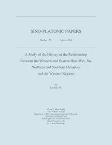 SINO-PLATONIC PAPERS Number 173