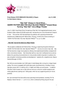 Microsoft Word - Starhall x Harry Potter_Press_Release_eng.doc