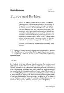 Denis Guénoun722:1(4)  Europe and Its Idea