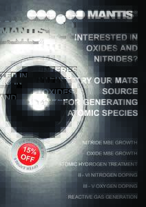 ®  INTERESTED IN OXIDES AND NITRIDES? TRY OUR MATS