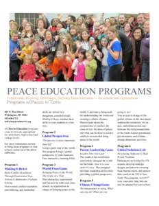 PEACE EDUCATION PROGRAMS