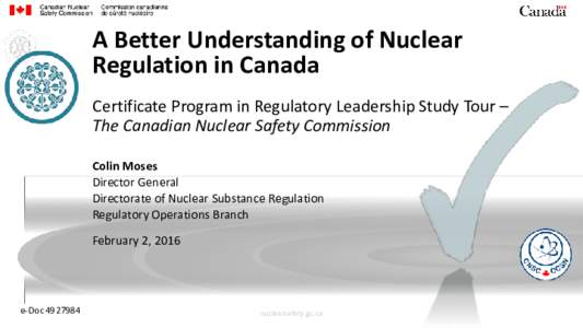 A Better Understanding of Nuclear Regulation in Canada