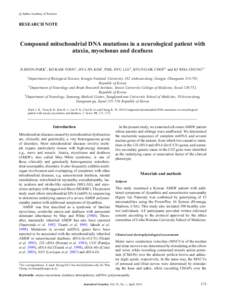 c Indian Academy of Sciences  RESEARCH NOTE  Compound mitochondrial DNA mutations in a neurological patient with