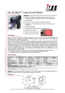 cFL-02 Mk2™ / Laser & Licht Modul Merkmale: Beispiel: Walther P22  •