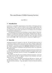 The omniNames CORBA Naming Service  omniORB 4.2 1