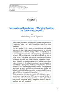International Investment Perspectives: Freedom of Investment in a Changing World