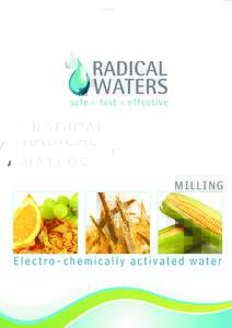 MILLING  Electro - chemically activated water Milling Increasingly, companies within the milling industry are