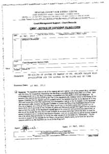 Re-filing of appeal on behalf of Mr. Prince Taylor with application for the appeal to be filed out of time
