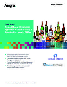 Case Study  Pernod Ricard Streamlines Approach to Cloud Backup & Disaster Recovery in EMEA