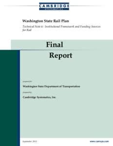 Washington State Rail Plan