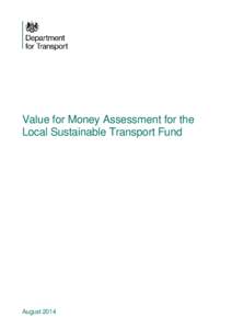 Value for Money Assessment for the Local Sustainable Transport Fund