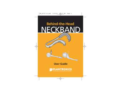 Behind the Head Neckband User Guide