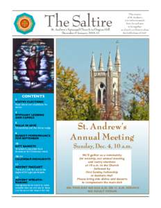 !  The Saltire St. Andrew’s Episcopal Church in Oregon Hill December & January