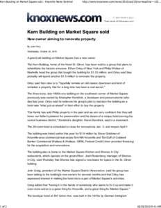 Kern Building on Market Square sold : Knoxville News Sentinel  1 of 2 http://www.knoxnews.com/news/2010/oct/20/no-headline---102...