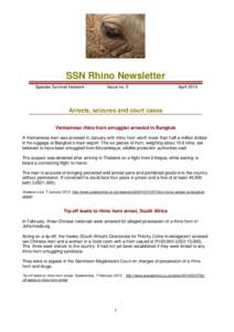 SSN Rhino Newsletter Species Survival Network Issue no. 5  April 2013