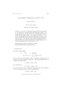 239  Documenta Math. The Farrell Cohomology of SP(p − 1, Z) Cornelia Busch