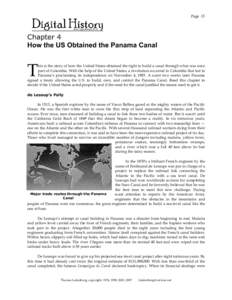 Page 15  Chapter 4 How the US Obtained the Panama Canal  T