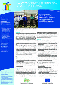 Implementation of knowledge and innovation on Jatropha curcas utilisation in west African countries