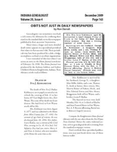 Indiana Genealogist Volume 20, Issue 4 December 2009 Page 163