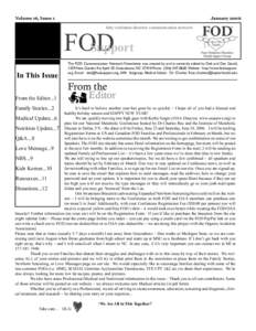 Volume 16, Issue 1  January 2006 fatty oxidation disorder communication network  FOD