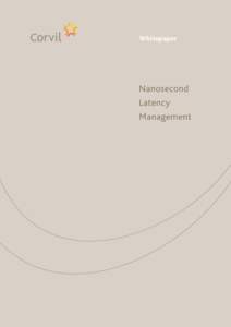 Whitepaper  Nanosecond Latency Management