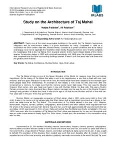 Agra / Islamic architecture / Architecture / Tourism in Uttar Pradesh / Taj Mahal / Shah Jahan / Charbagh / Mumtaz Mahal / Origins and architecture of the Taj Mahal / States and territories of India / Mughal architecture / Uttar Pradesh
