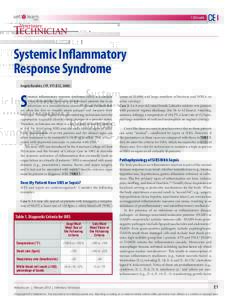 1 CE Credit  Systemic Inflammatory Response Syndrome Angela Randels, CVT, VTS (ECC, SAIM)