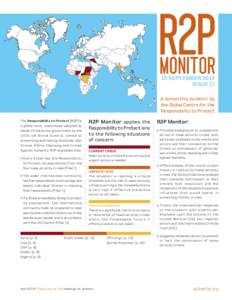 15 SEPTEMBER 2014 ISSUE 17 A bimonthly bulletin by the Global Centre for the Responsibility to Protect  he Responsibility to Protect (R2P) is