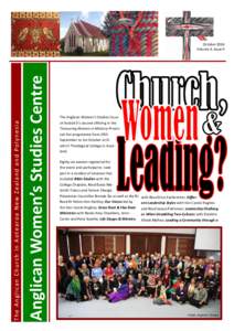 Anglican Women’s Studies Centre  The Anglican Church in Aotearoa New Zealand and Polynesia October 2014 Volume 4, Issue 9