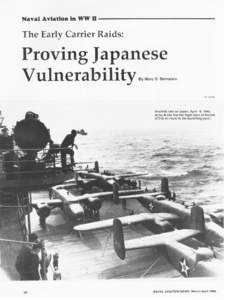 Naval Aviation  in WW II The Early Carrier Raids: