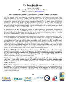 For Immediate Release June 21, 2012 Contact: Kate Sheffield