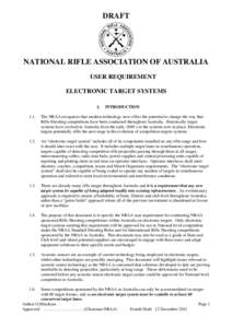 DRAFT  NATIONAL RIFLE ASSOCIATION OF AUSTRALIA USER REQUIREMENT ELECTRONIC TARGET SYSTEMS 1.
