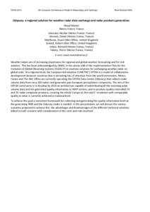 ERAD[removed]8th European Conference on Radar in Meteorology and Hydrology Short Abstract #293