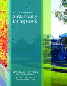MASTER OF SCIENCE IN  Sustainability Management  Features
