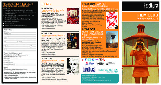 HAZELHURST FILM CLUB  FILMS SPECIAL EVENT: YOUTH FEST