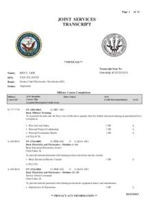 Page 1  of 11 JOINT SERVICES TRANSCRIPT