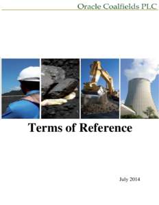 Terms of Reference  July 2014 Internal Control Manual – May 2014