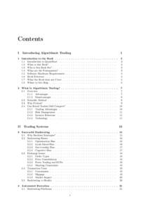 Contents I Introducing Algorithmic Trading  1 Introduction to the Book . . . . .