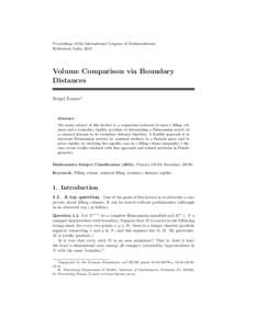 Proceedings of the International Congress of Mathematicians Hyderabad, India, 2010