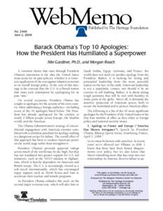 WebMemo  22 Published by The Heritage Foundation